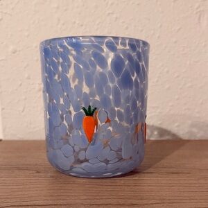Anthropologie Icon Juice Glass Carrot